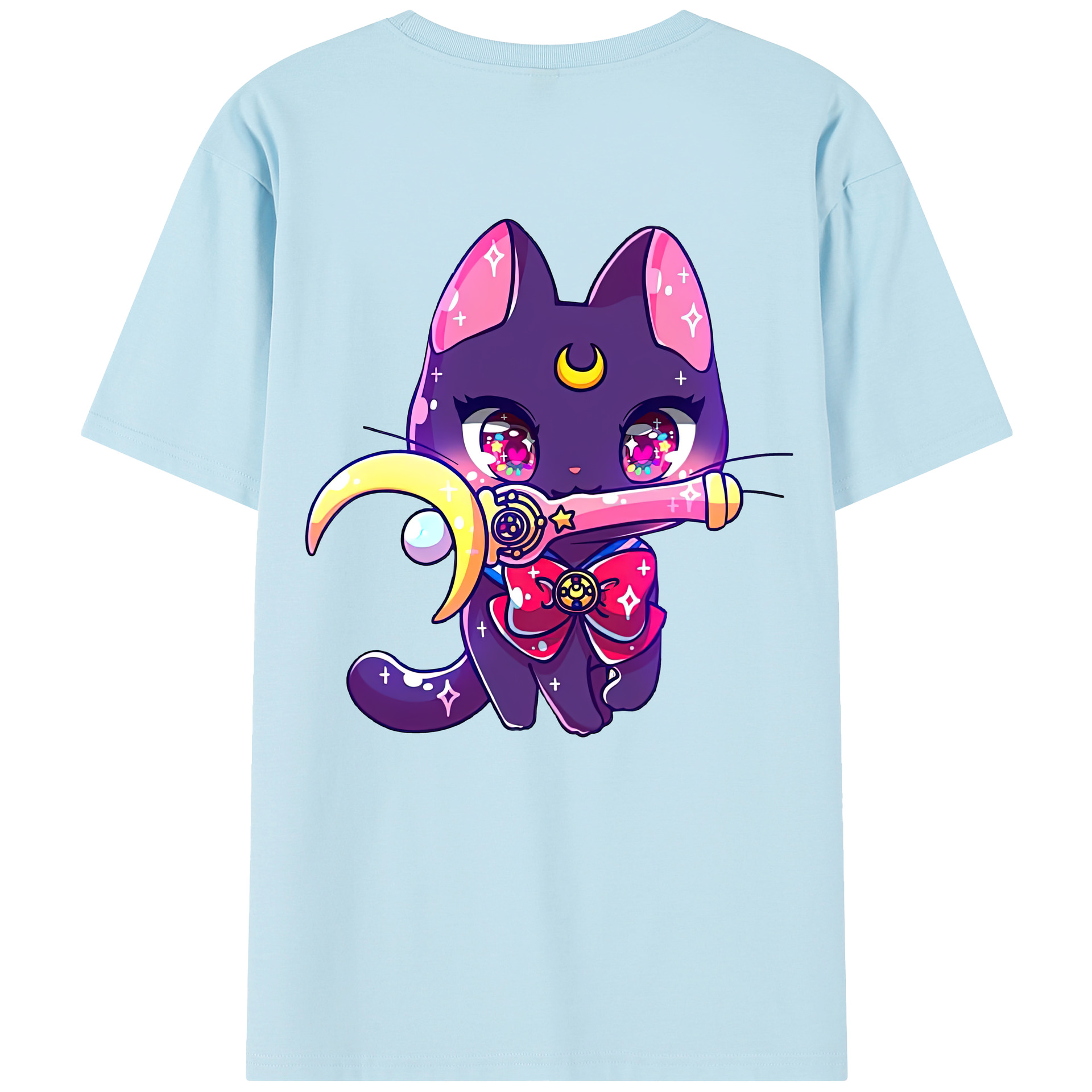 （画像用） 美少女戦士セーラームーン Sailor Moon 綿100％半袖Tシャツ（背面プリント）